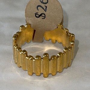 NWT- adjustable, gold cuff Ring. .25 inch width